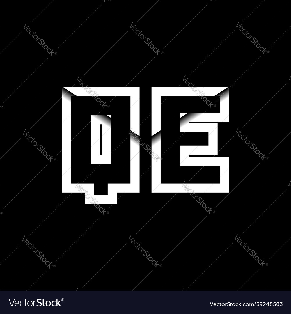 Qe monogram envelope shape style