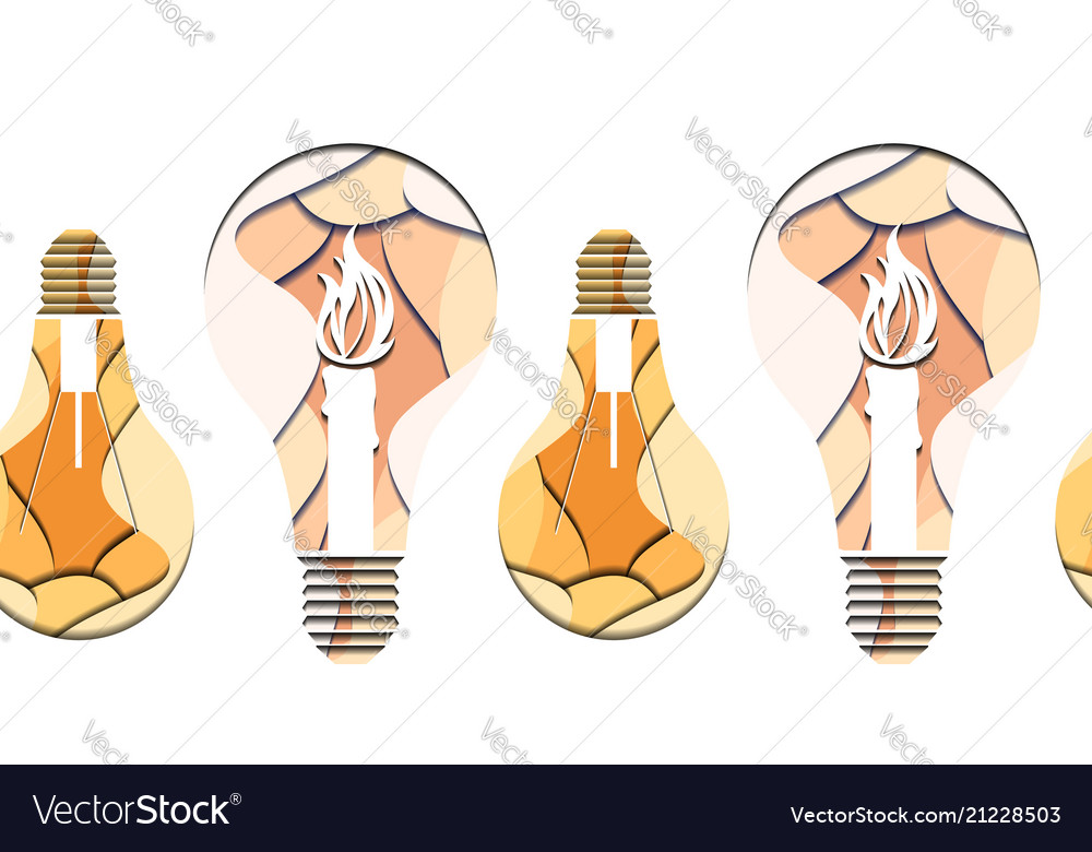 Seamless pattern of 3d light bulb vector image Seamless pattern of 3d light bulb