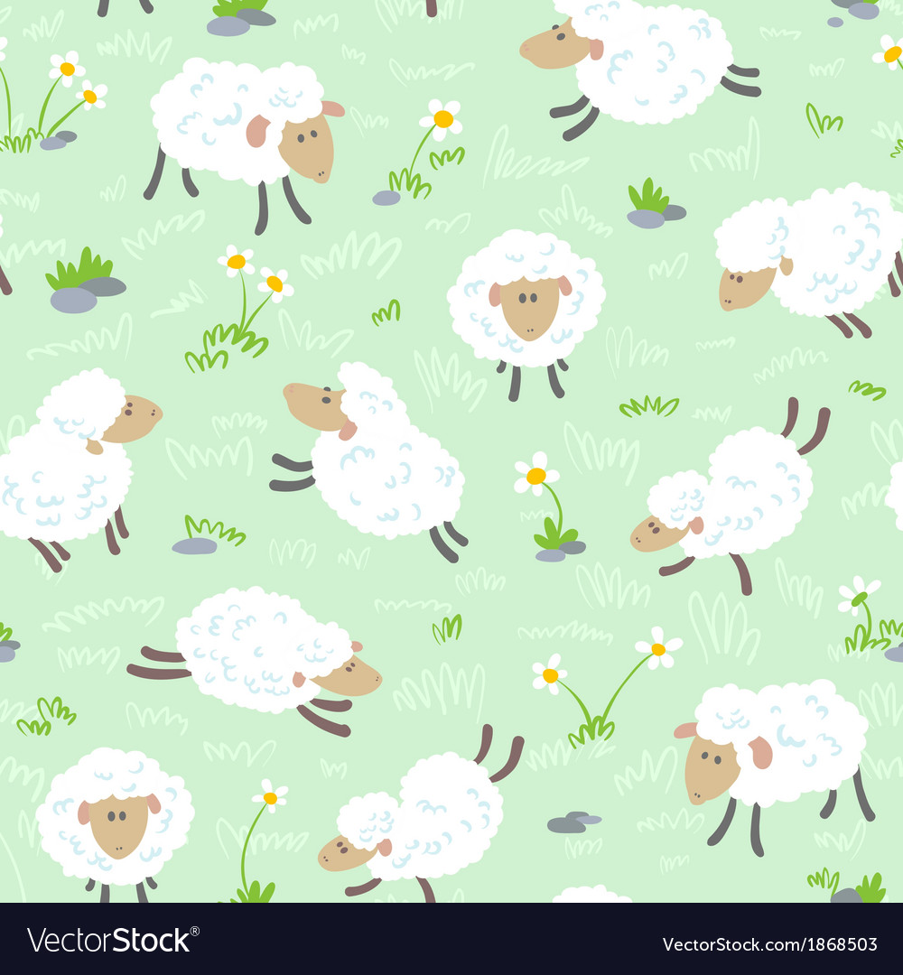 Seamless with sheeps