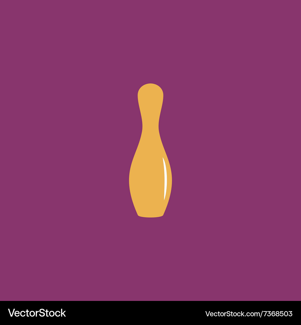 Skittle pin sport icon Royalty Free Vector Image