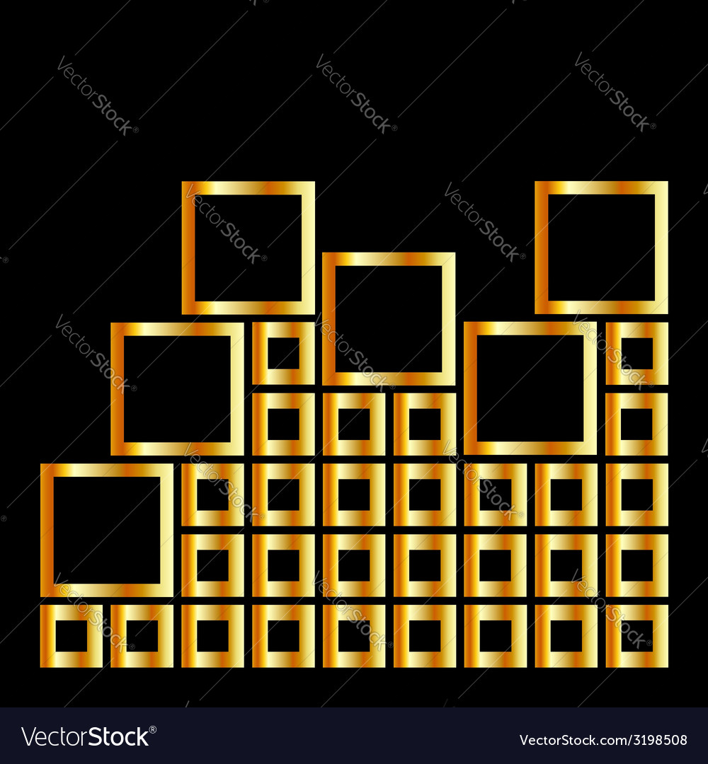 Abstract composition with squares
