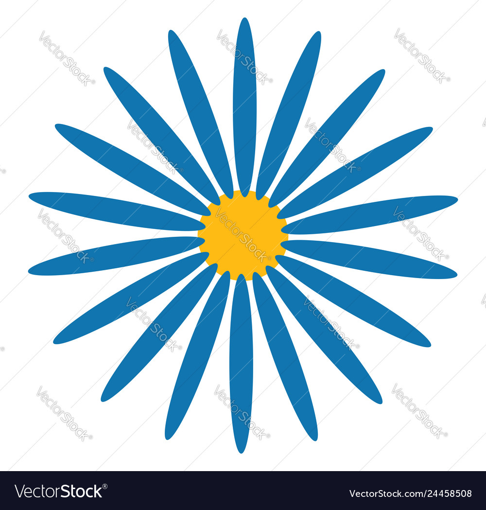An oval flower or color Royalty Free Vector Image