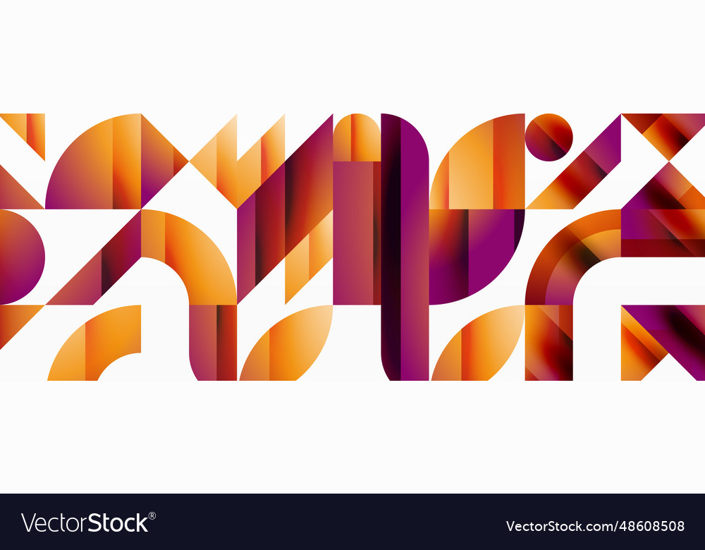 Assorted geometric shapes unite in a minimalistic Vector Image Assorted geometric shapes unite in a minimalistic