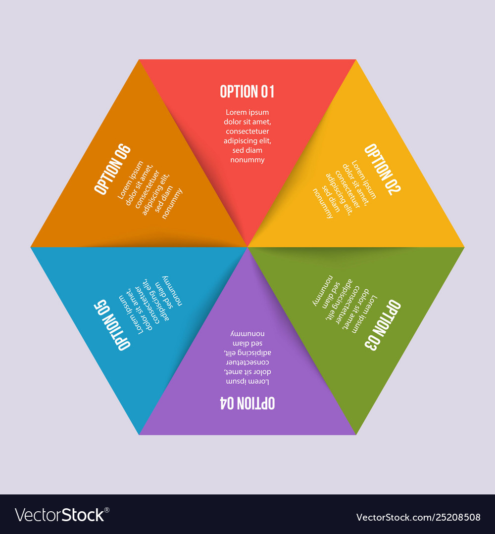 Circle chart geometric infographic with triangle