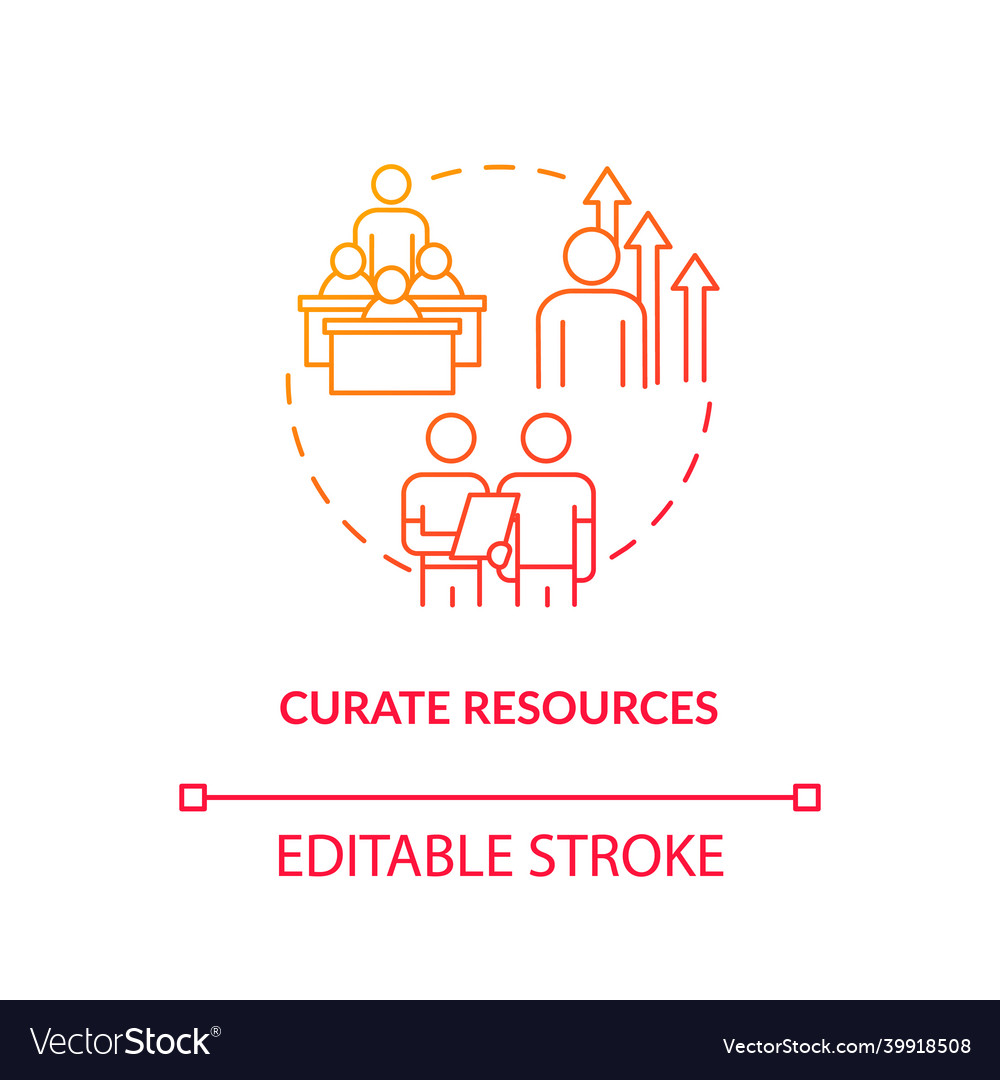 Creative agency resource curation concept icon hr