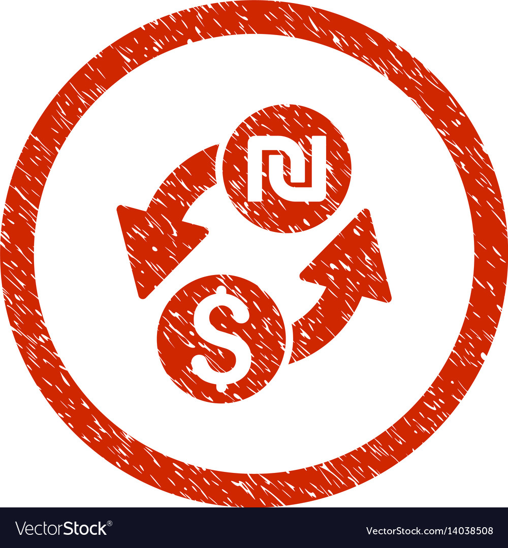 Dollar Shekel Exchange Rounded Grainy Icon Vector Image dollar-shekel-exchange-rounded-grainy-icon-vector-image