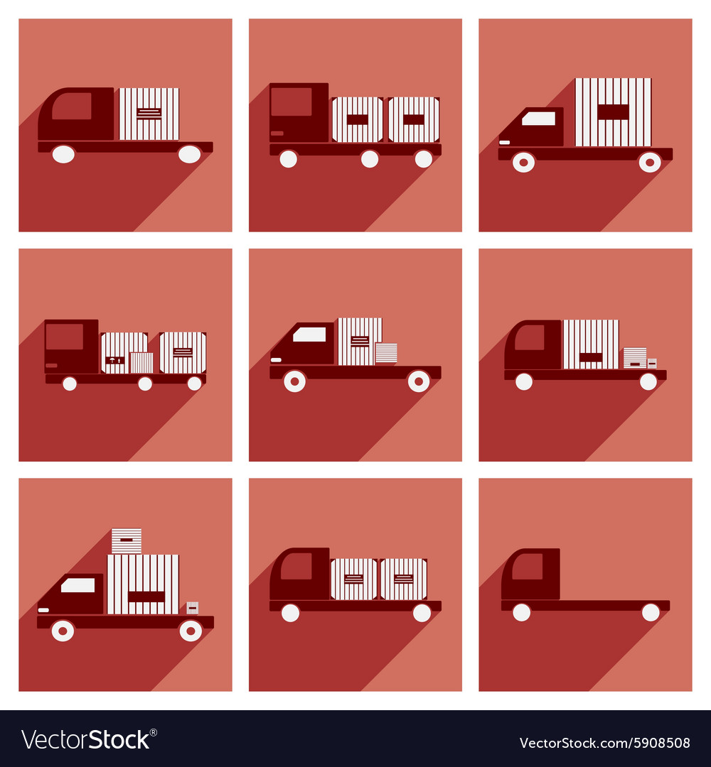 Flat with shadow concept and mobile application