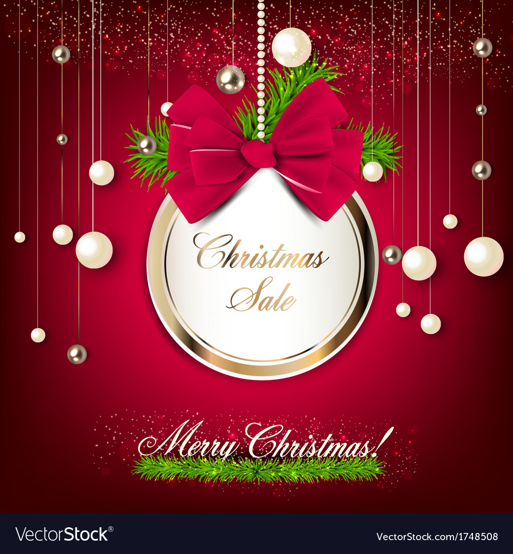 Paper Round Holiday Label Christmas Template Vector Image