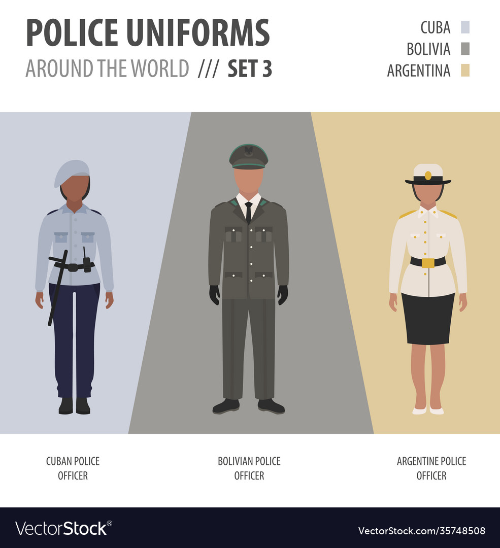 Police uniforms around world suit clothing