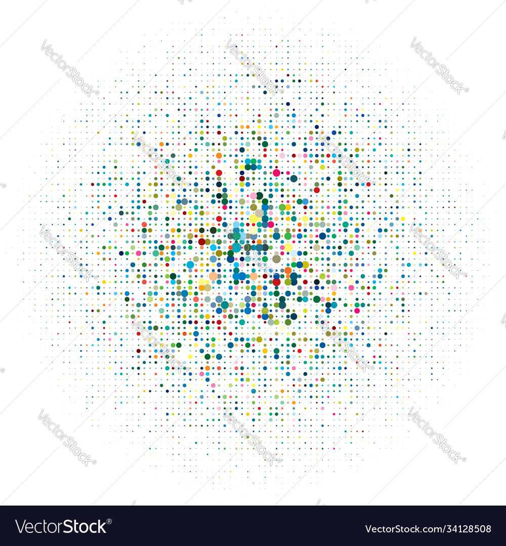 Random dots circles halftone half-tone element Vector Image Random dots circles halftone half-tone element