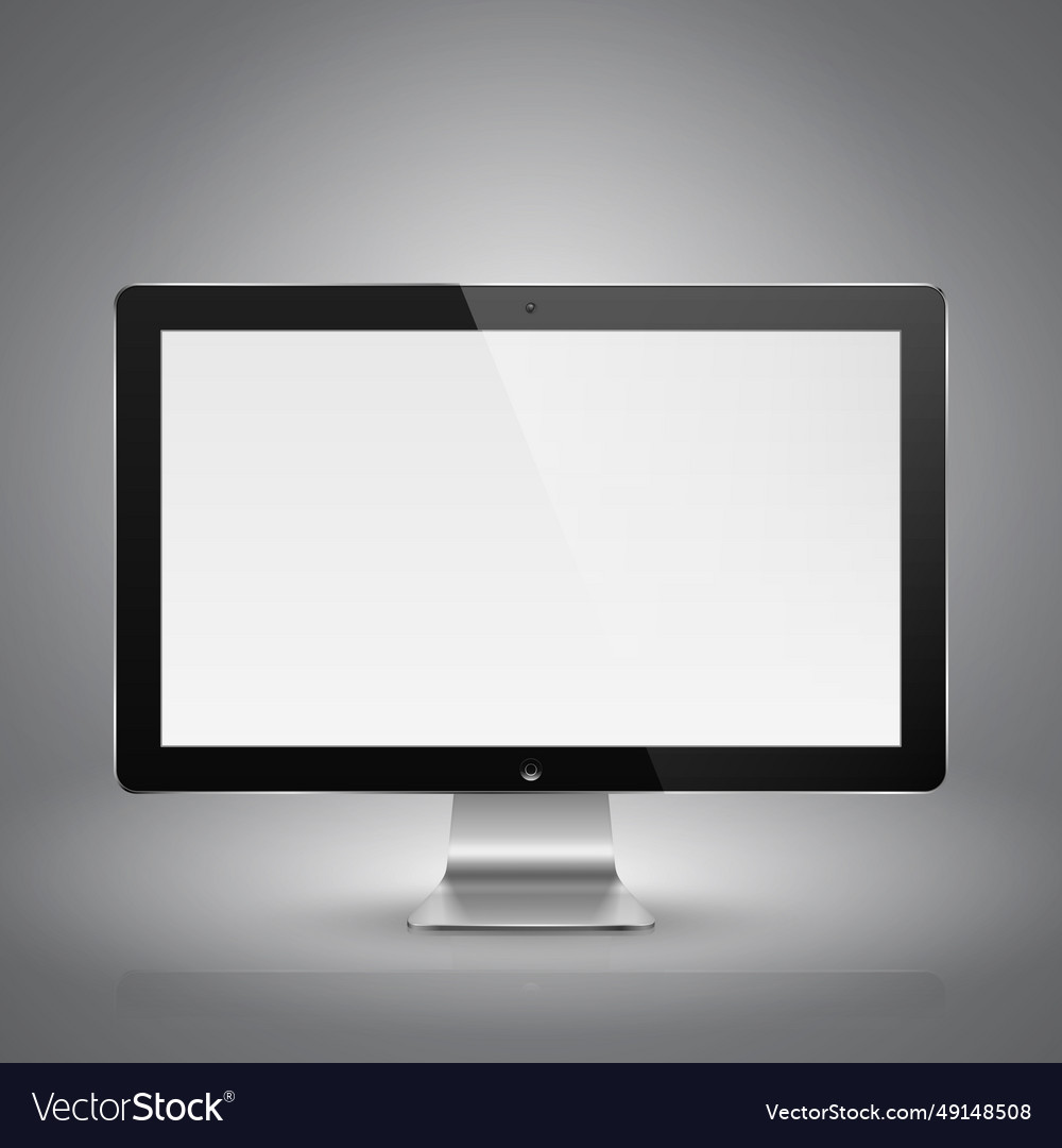 Realistic of computer monitor with blank screen Vector Image