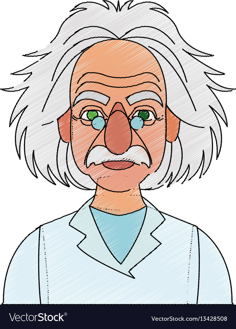 Scientist man cartoon icon Royalty Free Vector Image