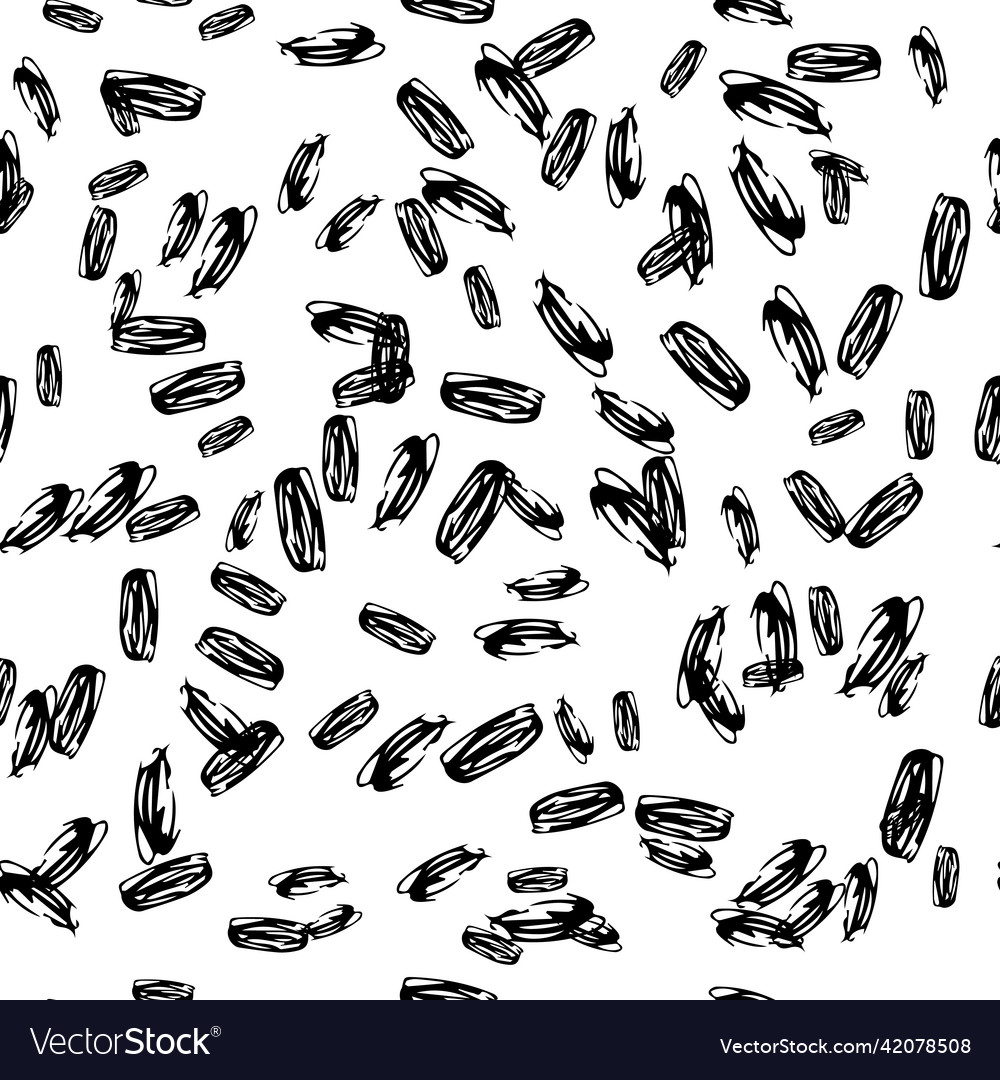 Seamless pattern with sketch oval shape vector image Seamless pattern with sketch oval shape