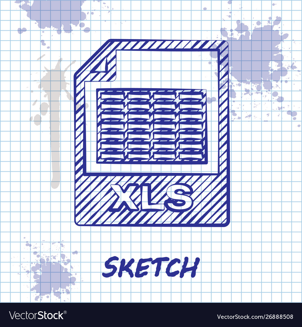 Sketch line xls file document download button