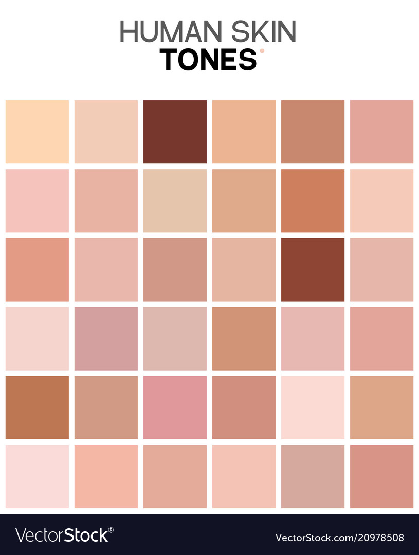 Different Skin Tones Chart