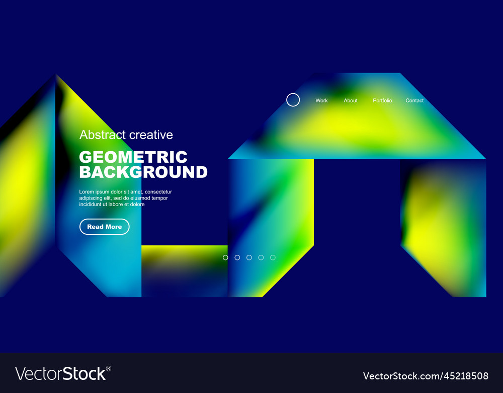 Triangles with fluid gradients abstract landing Vector Image Triangles with fluid gradients abstract landing