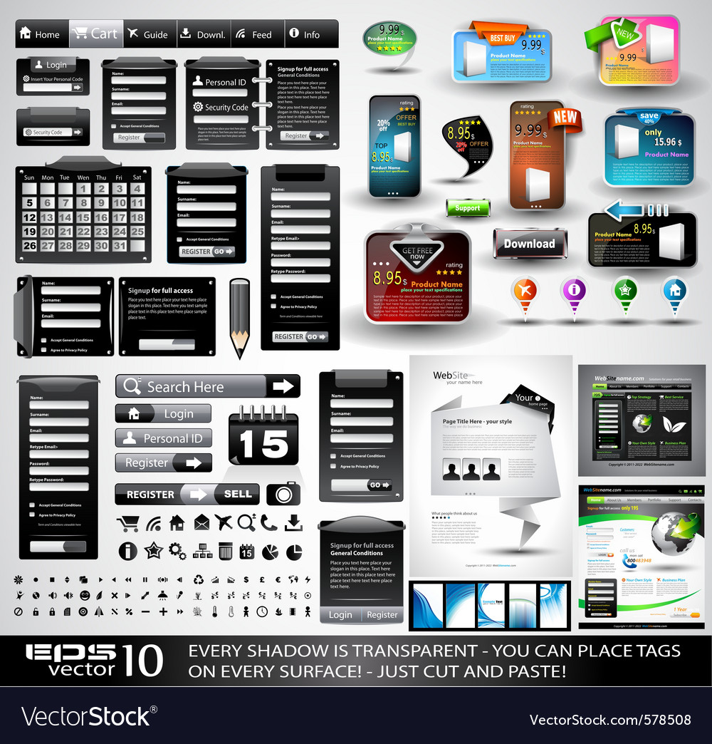 Website tabs Royalty Free Vector Image - VectorStock