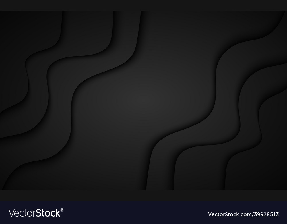 Abstract black background with diagonal waves Vector Image Abstract black background with diagonal waves