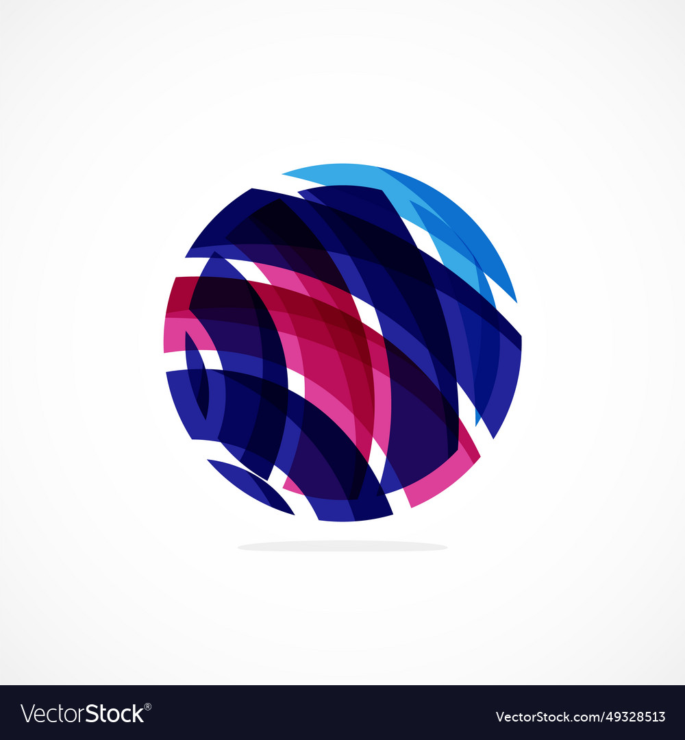 Abstract circle logo dynamic aesthetic Royalty Free Vector