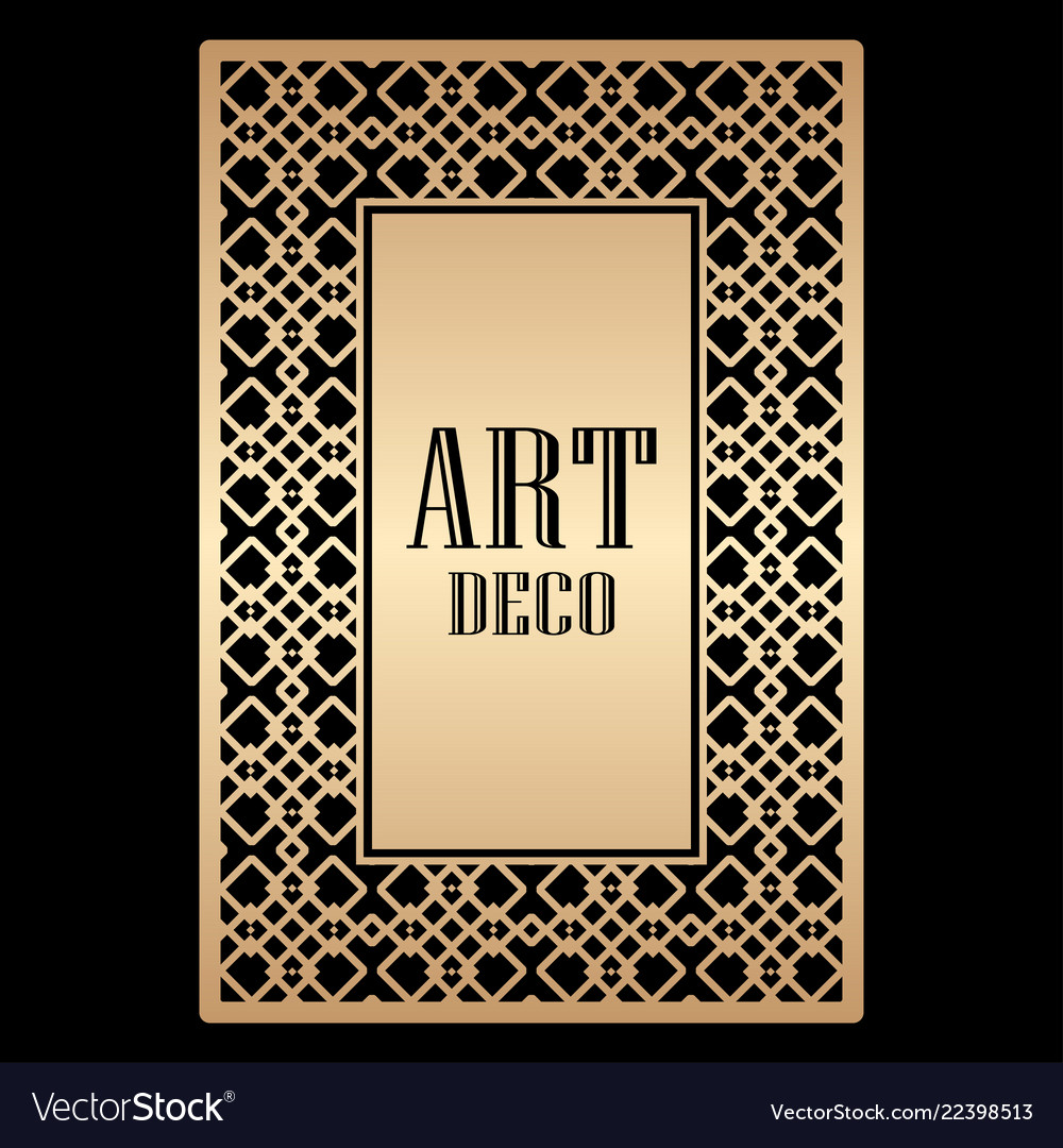Art deco border frame