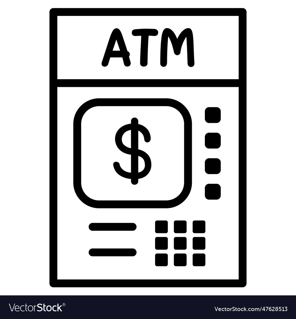 Atm Icon Royalty Free Vector Image - Vectorstock