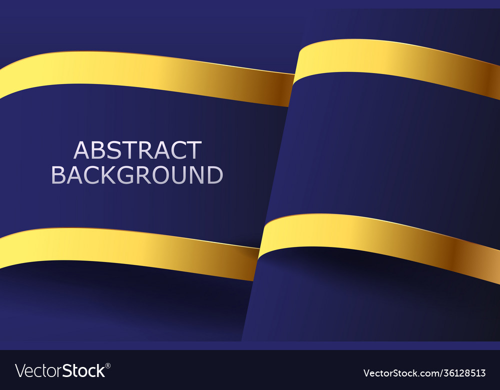 Blau und Gold Kurven mit Linien Hintergrund vector image Blau und Gold Kurven mit Linien Hintergrund