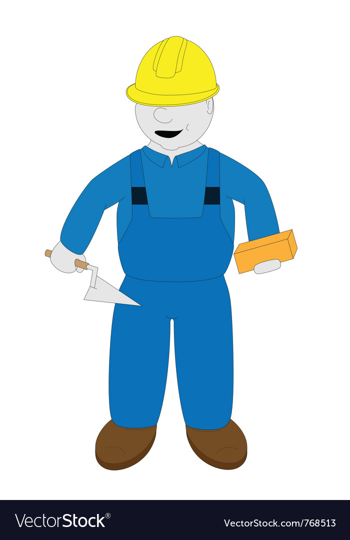 Bricklayer Royalty Free Vector Image - VectorStock