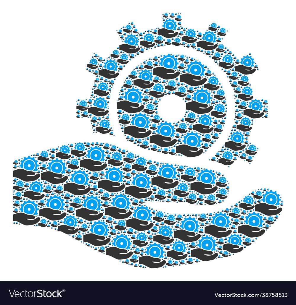 Development service recursion collage itself vector image Development service recursion collage itself