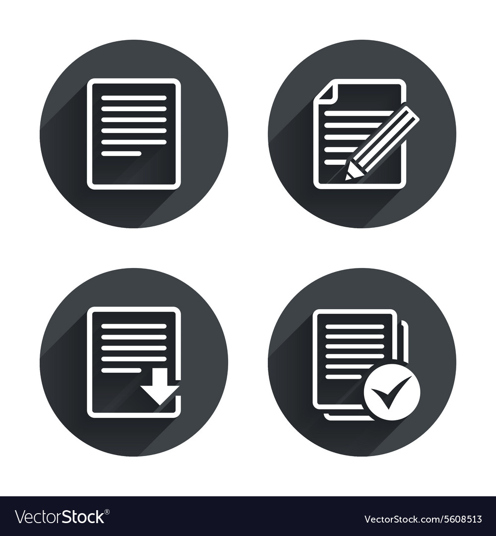 Document icons download file and checkbox