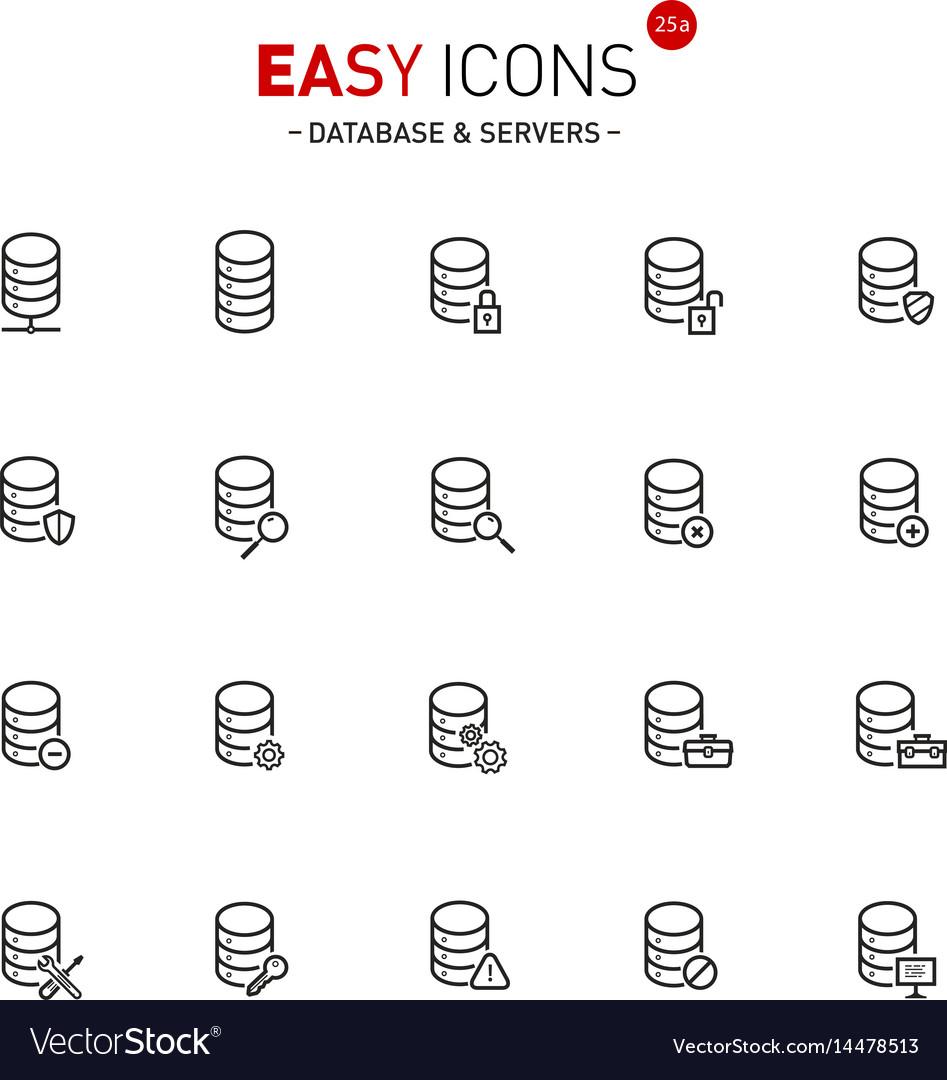Easy icons 25a database