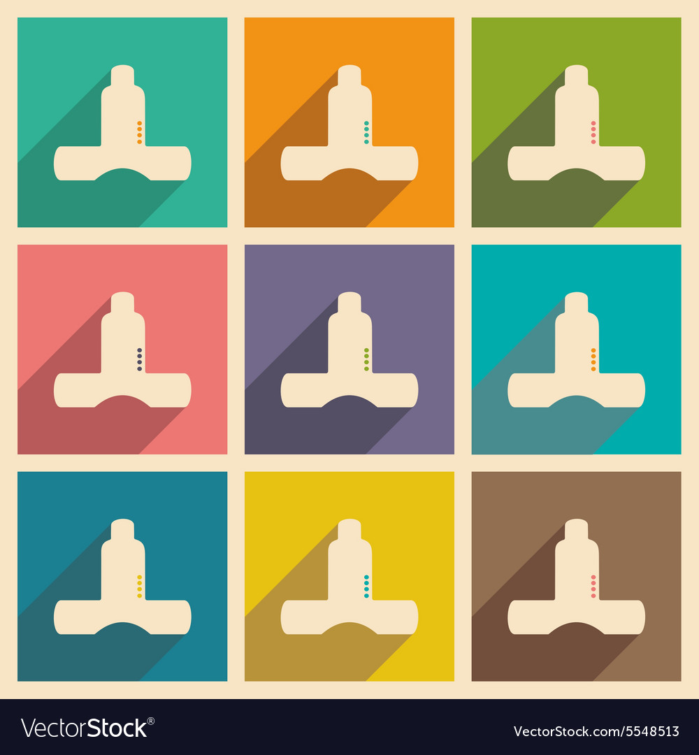 Flat with shadow concept and mobile application