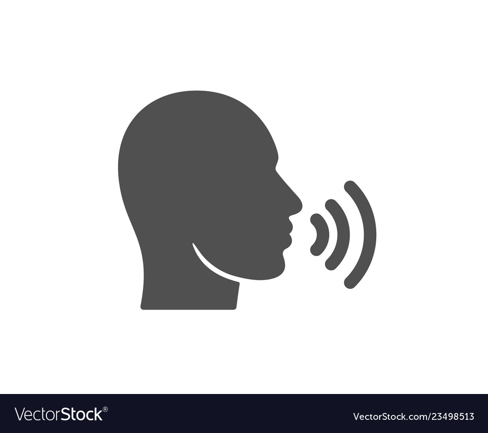 Human sing icon talk sign Royalty Free Vector Image