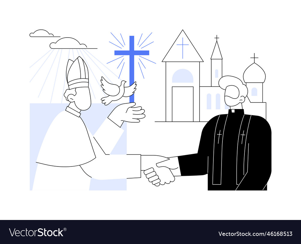 Interreligious Dialogue Abstract Concept Vector Image