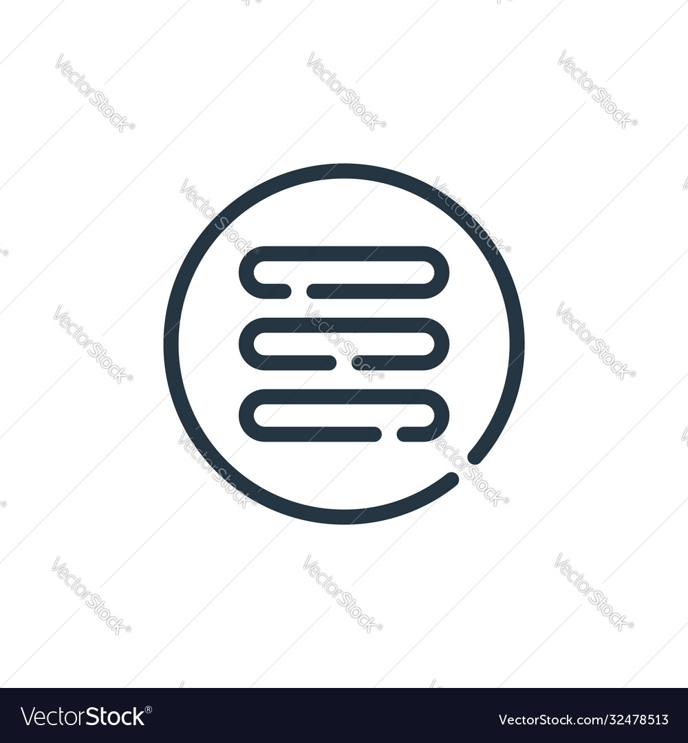Menu icon editable stroke linear symbol vector image Menu icon editable stroke linear symbol