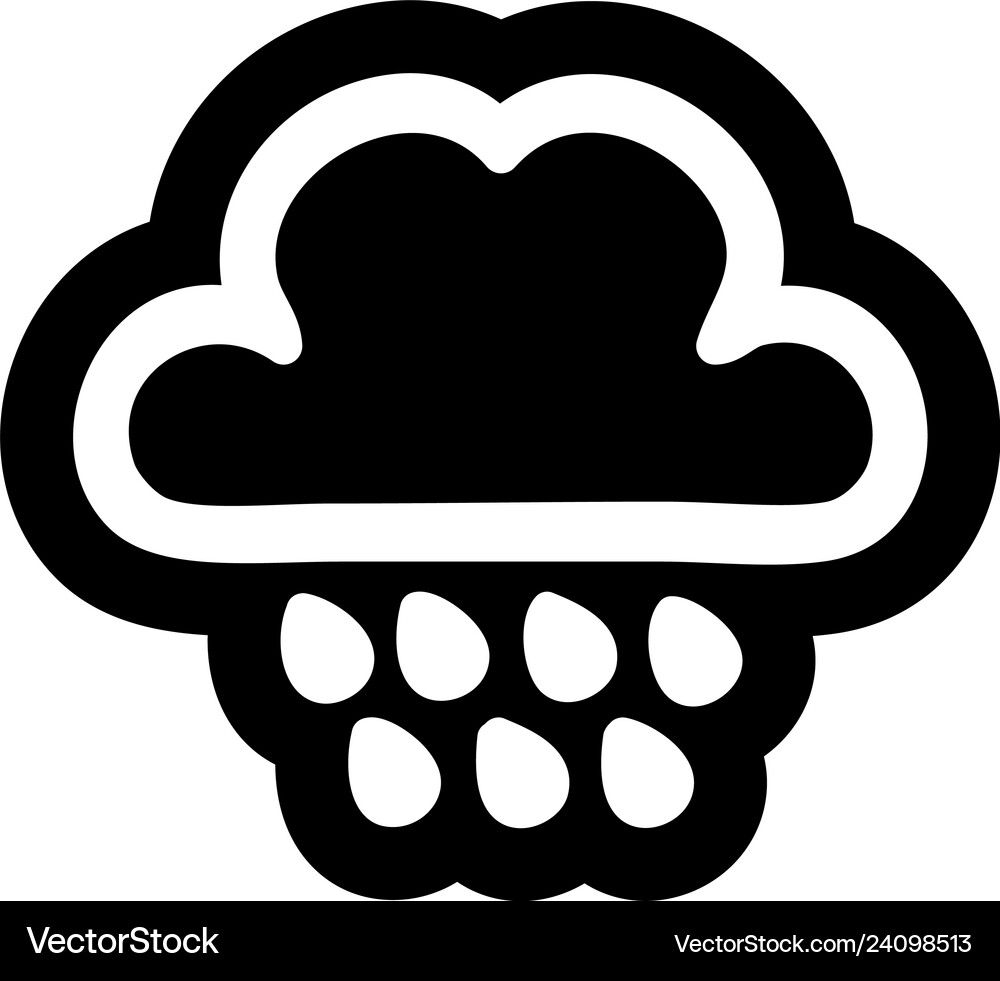 Rain cloud icon Royalty Free Vector Image - VectorStock