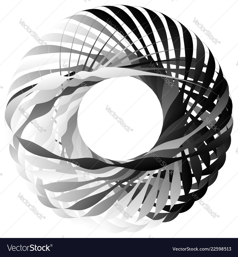 Random circular element abstract monochrome vector image Random circular element abstract monochrome