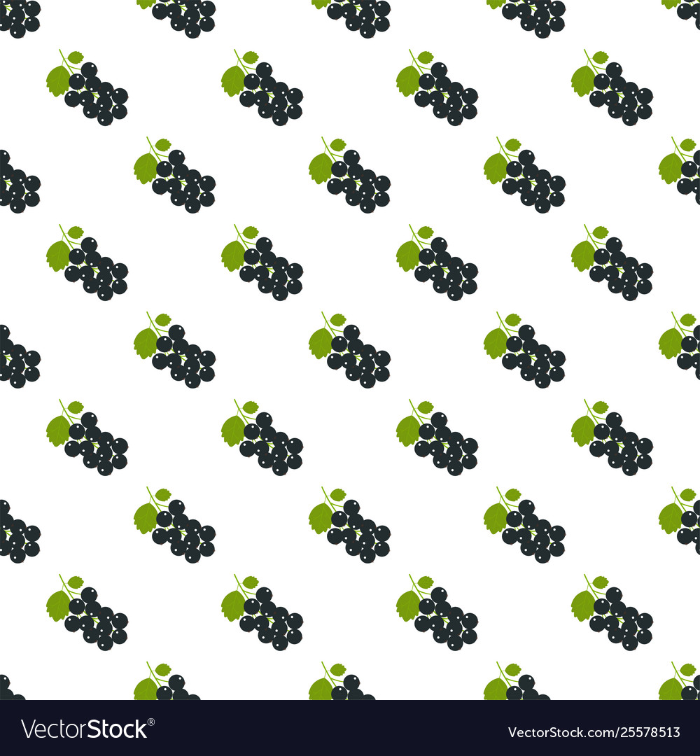 Seamless pattern branches with black berries