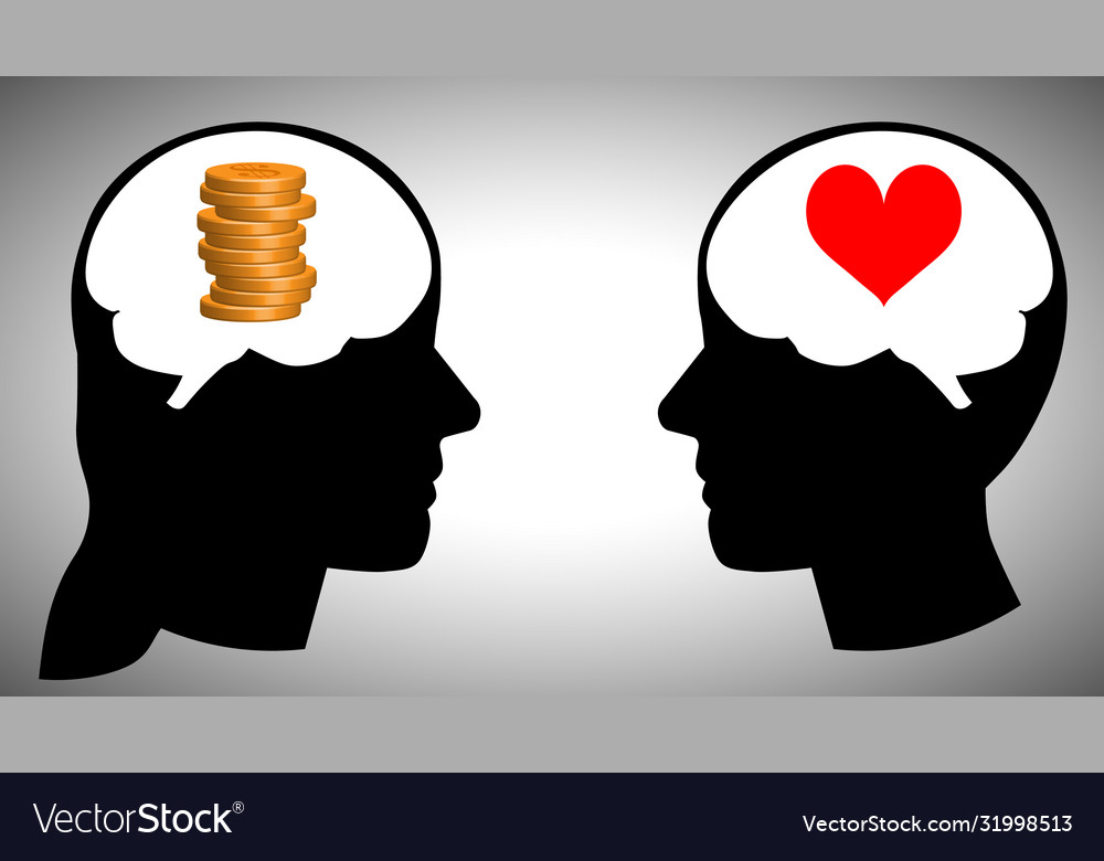 Silhouette ein paar Mann denkt über Liebe vector image Silhouette ein paar Mann denkt über Liebe