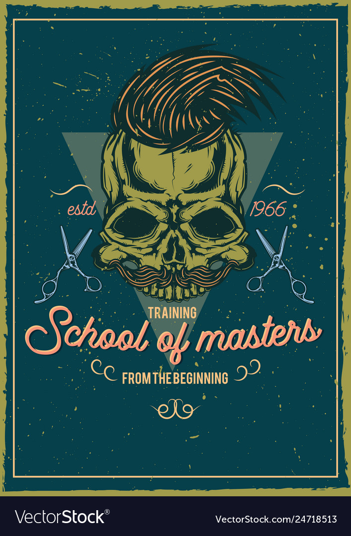 Skull of barber vector image Skull of barber