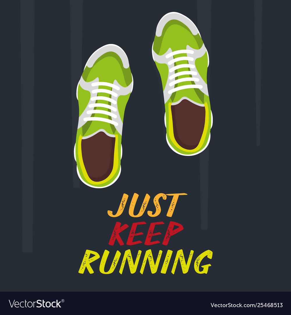 Sports quote on dark background with sneakers