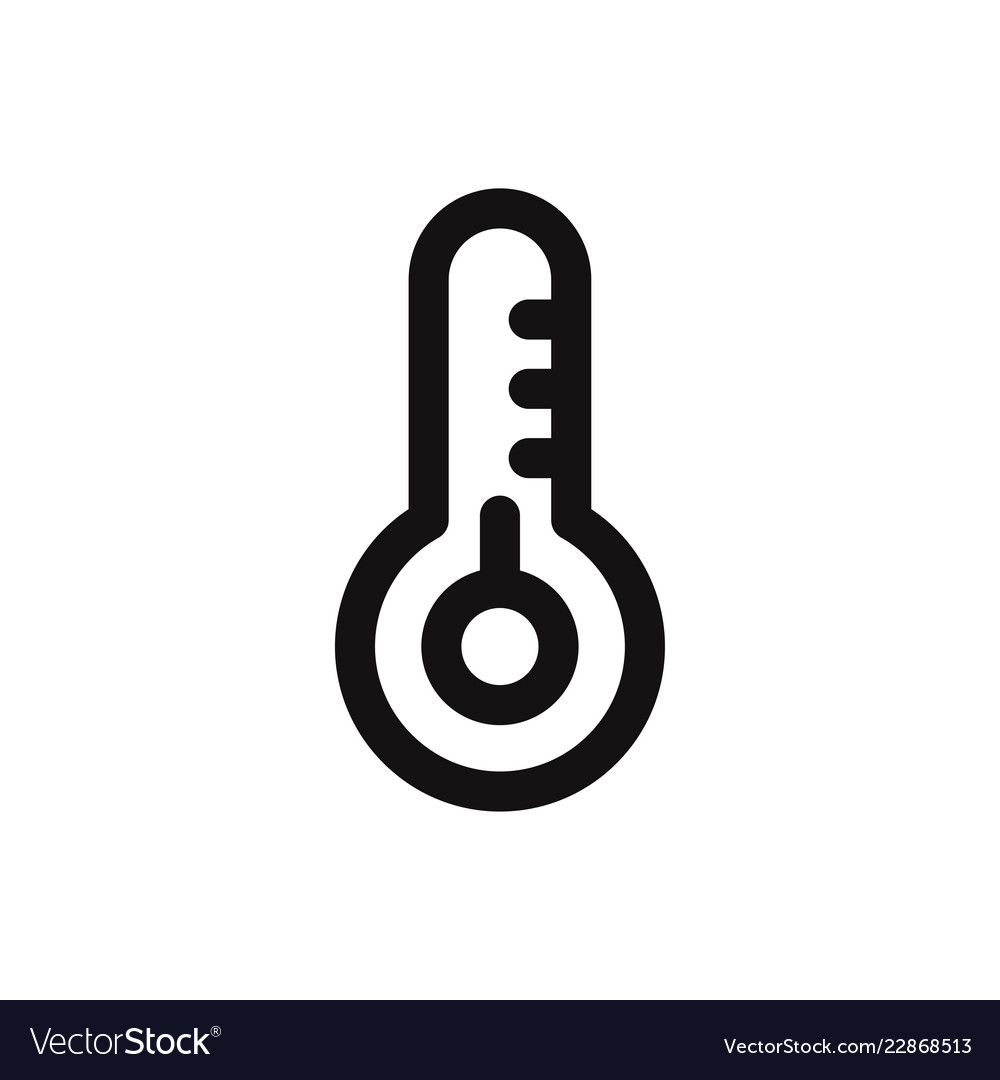 Thermometer icon temperatureweather symbol flat Vector Image