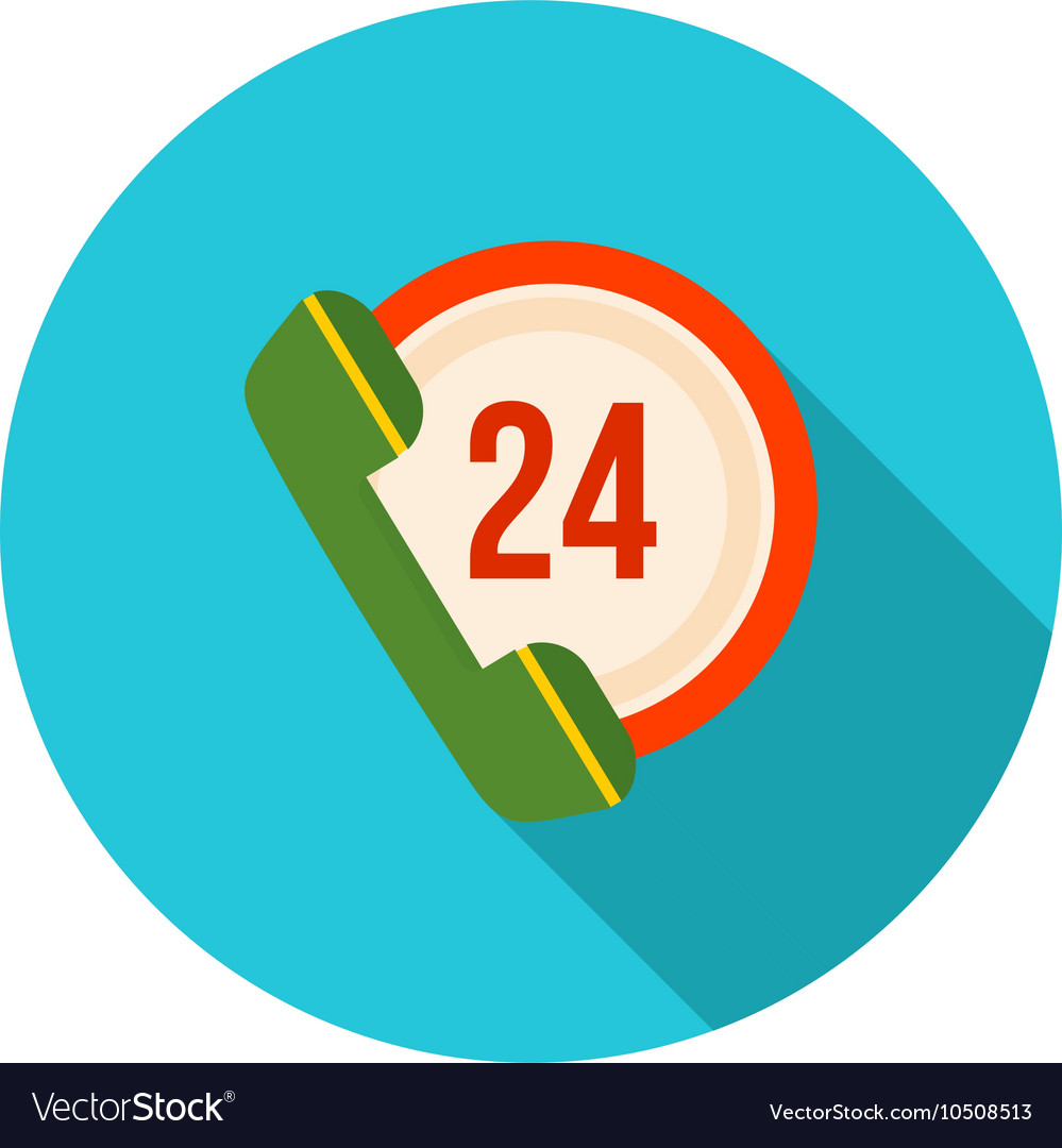 Twenty Four Hours Call Royalty Free Vector Image twenty-four-hours-call-royalty-free-vector-image