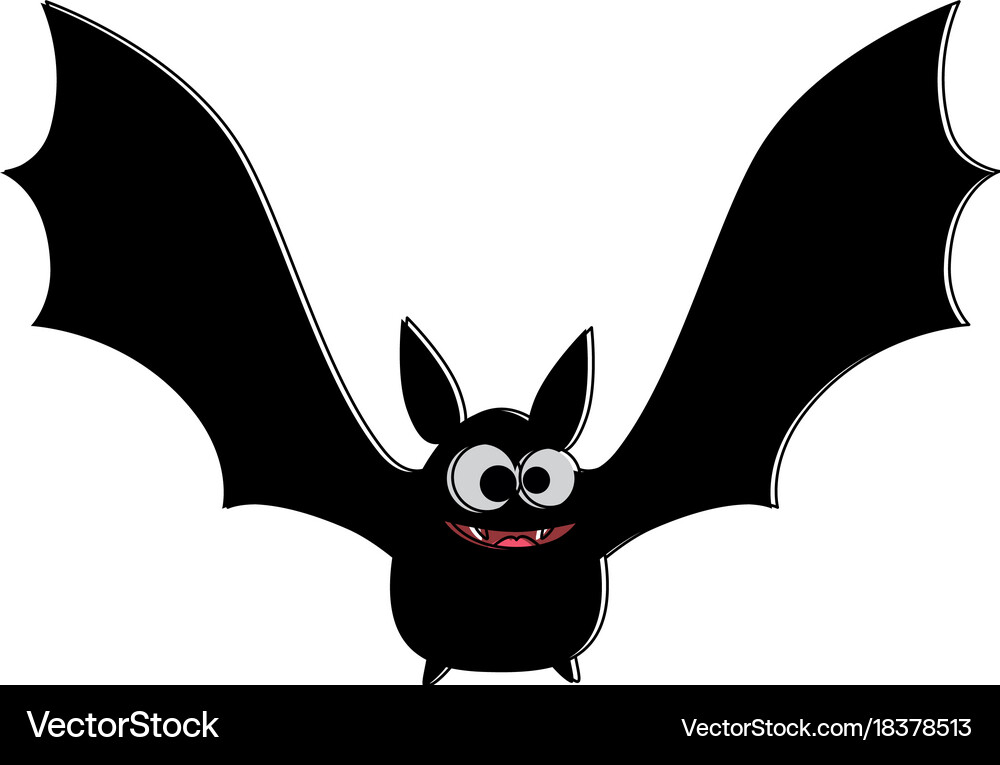 Vampire black flying icon Royalty Free Vector Image