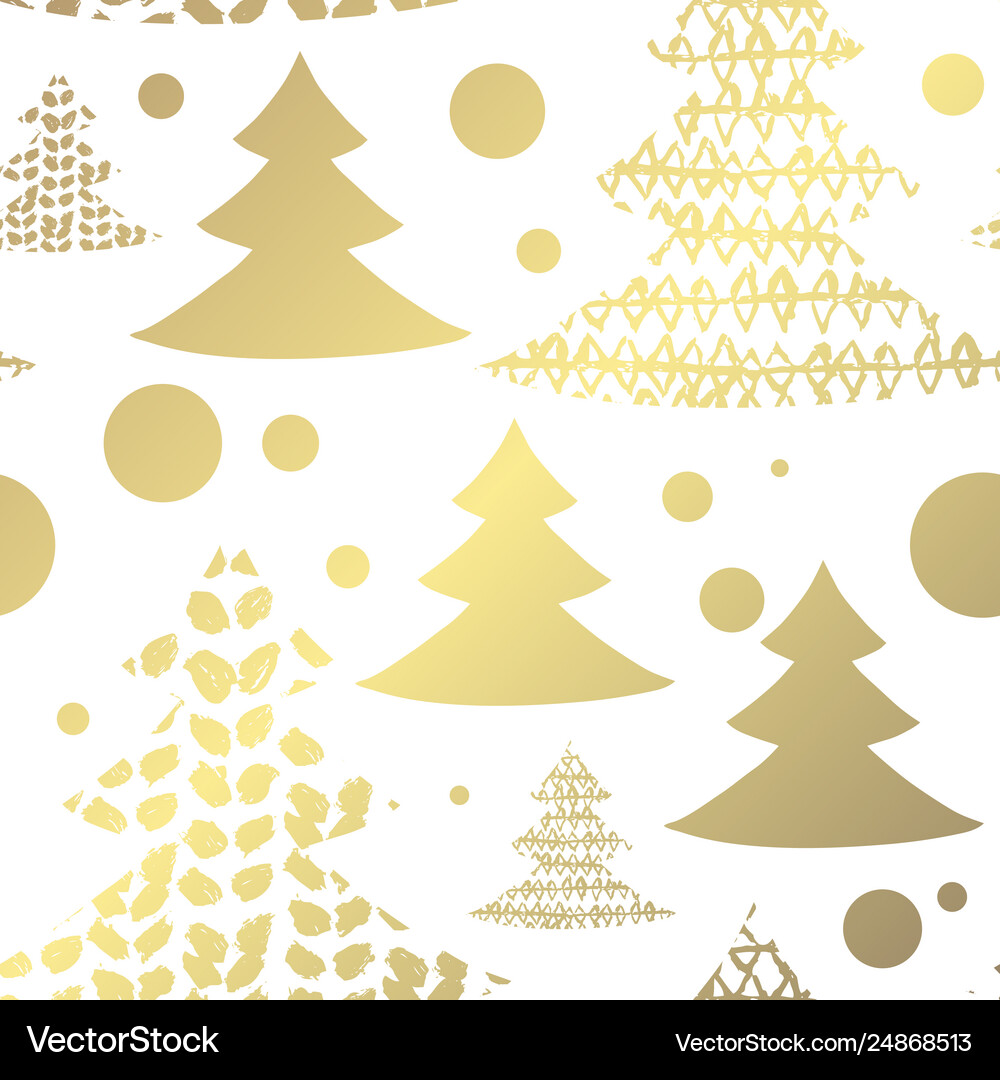 Winter golden pattern Royalty Free Vector Image