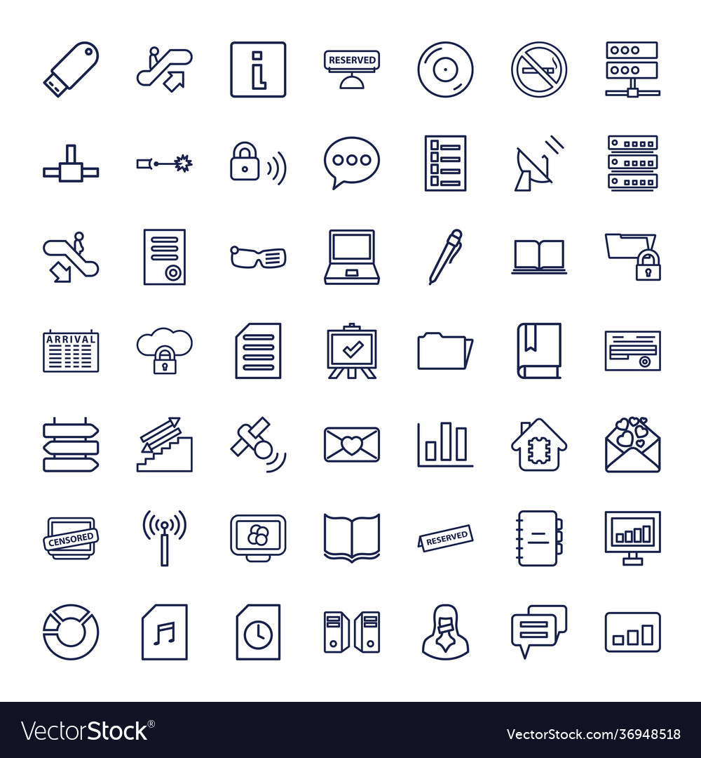 49 information icons Royalty Free Vector Image