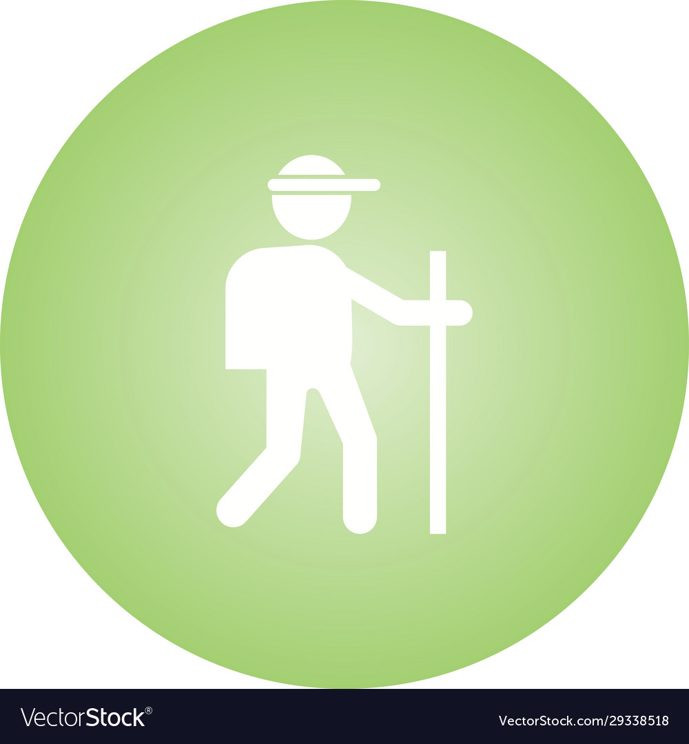 Beautiful hiking glyph icon