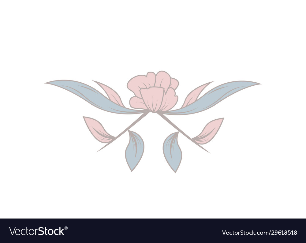 Bloom flat floral bouquet design element