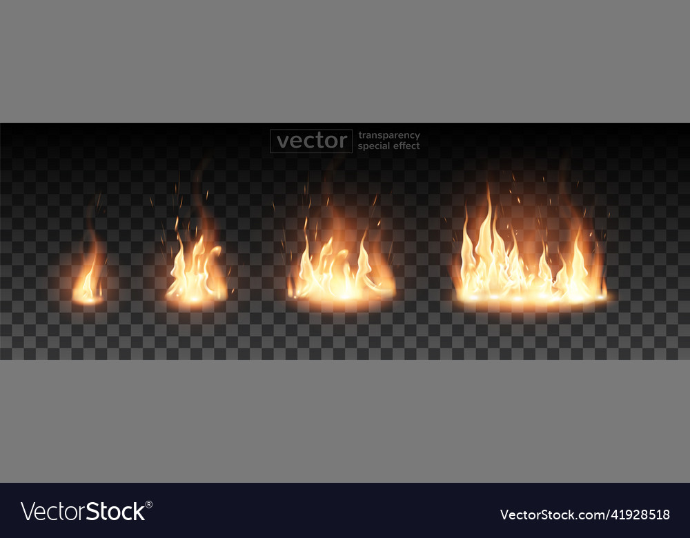 Burning firethe effect of transparency highly