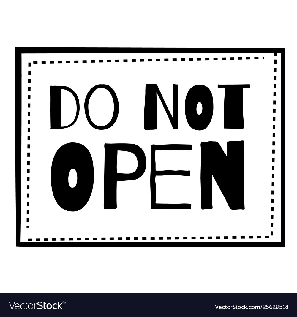 DO NOT OPEN Stamp - White Background
