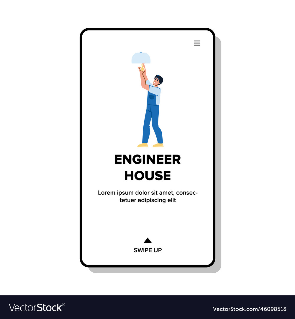 Engineer house Royalty Free Vector Image - VectorStock